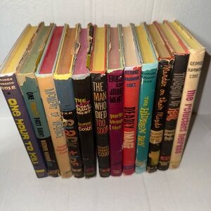 Bundle 12 book vintage mystery books George Harmon Coxe Bookclub Edition Antique